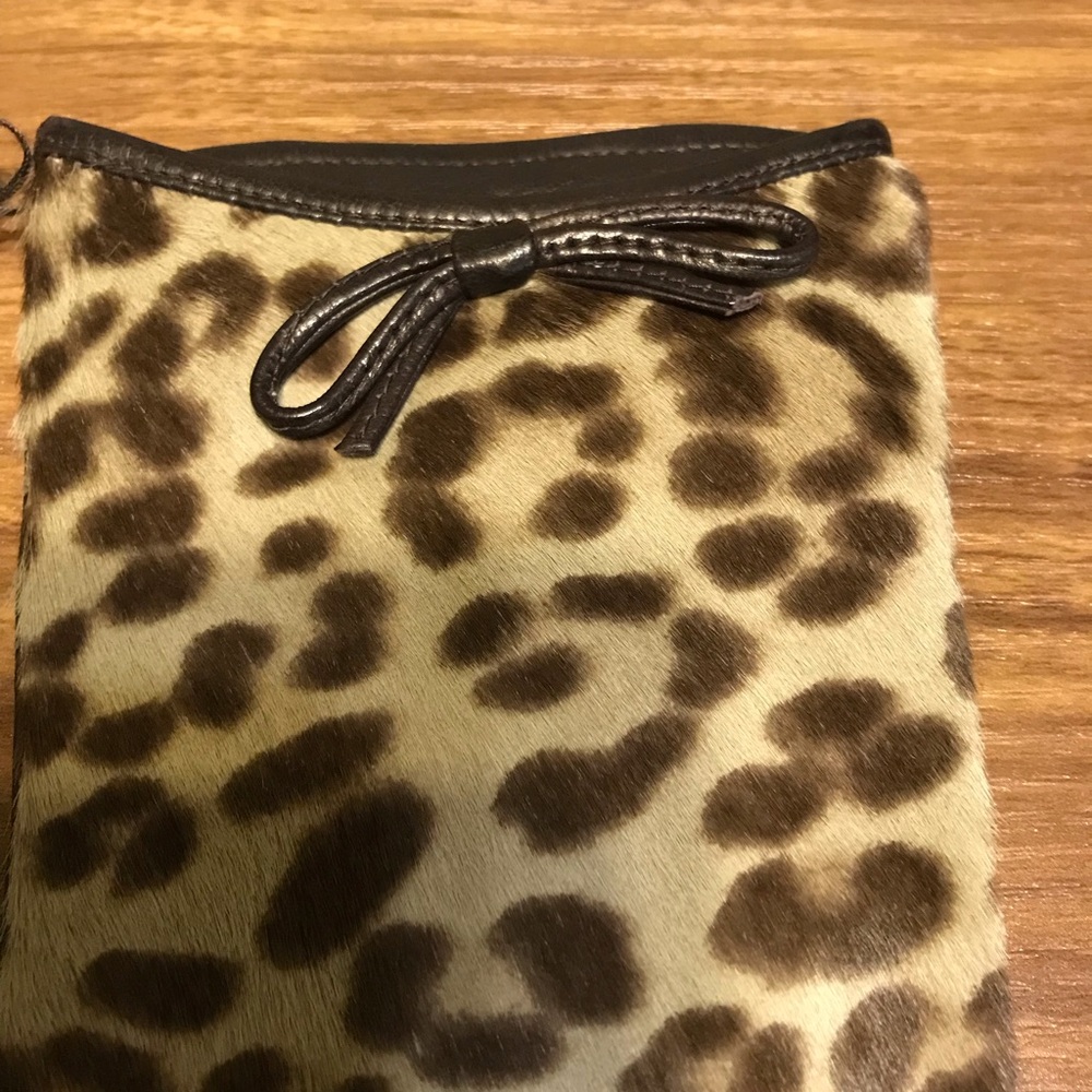 Coach 83874 Women’s Ocelot Haircalf Silk Lined Leather Gloves NWT Sz 7.5 - Picture 3 of 12